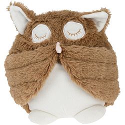 Dverná zarážka Sleepy owl hnedá, 15 x 20 cm