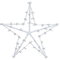 Vianočná LED dekorácia White star, 80 cm