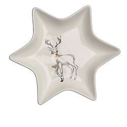 Altom Porcelánový servírovací tanierik Hviezda Nordic Forest Deer 17,5 cm