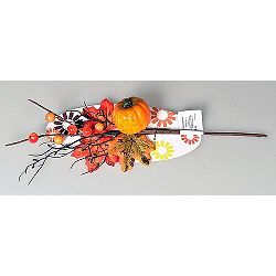 Jesenná vetvička s bobuľami a tekvicou, 40 cm