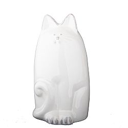 Keramická pokladnička mačka 14,5 cm, biela