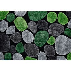 Koberec, zelená/sivá/čierna, 200x300, PEBBLE TYP 1