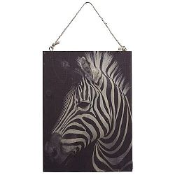 Koopman Obraz na dreve Zebra, 28,5 x 20,5 cm