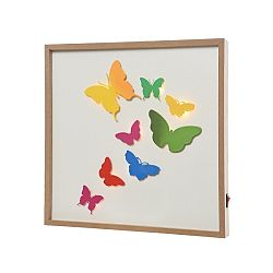 LED obraz Butterflies, 30 x 30 cm