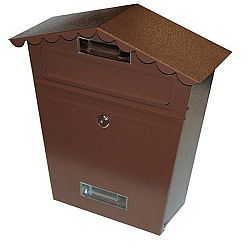 Poštová schránka so strieškou, hnedá