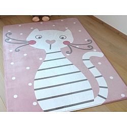 Vopi Detský koberec Ultra Soft Mačička, 90 x 130 cm