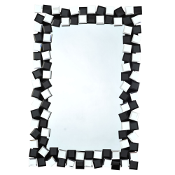 Zrkadlo, čierna/biela, ELISON TYP 8