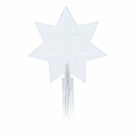 Vonkajšie vianočné osvetlenie Hviezda, 5 ks, 15 LED teplá biela, s časovačom