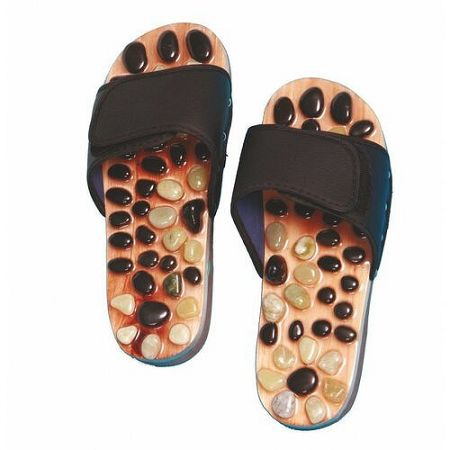 Akupresúrne masážne papuče s prírodnými kameňmi veľ. S, SJH 314B, 36 - 38