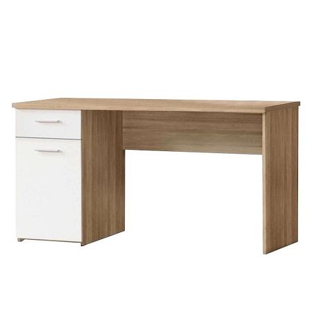 Písací stôl, dub sonoma/biely, EGON